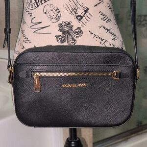 MWOT Michael Kors Black and Gold Crossbody Bag